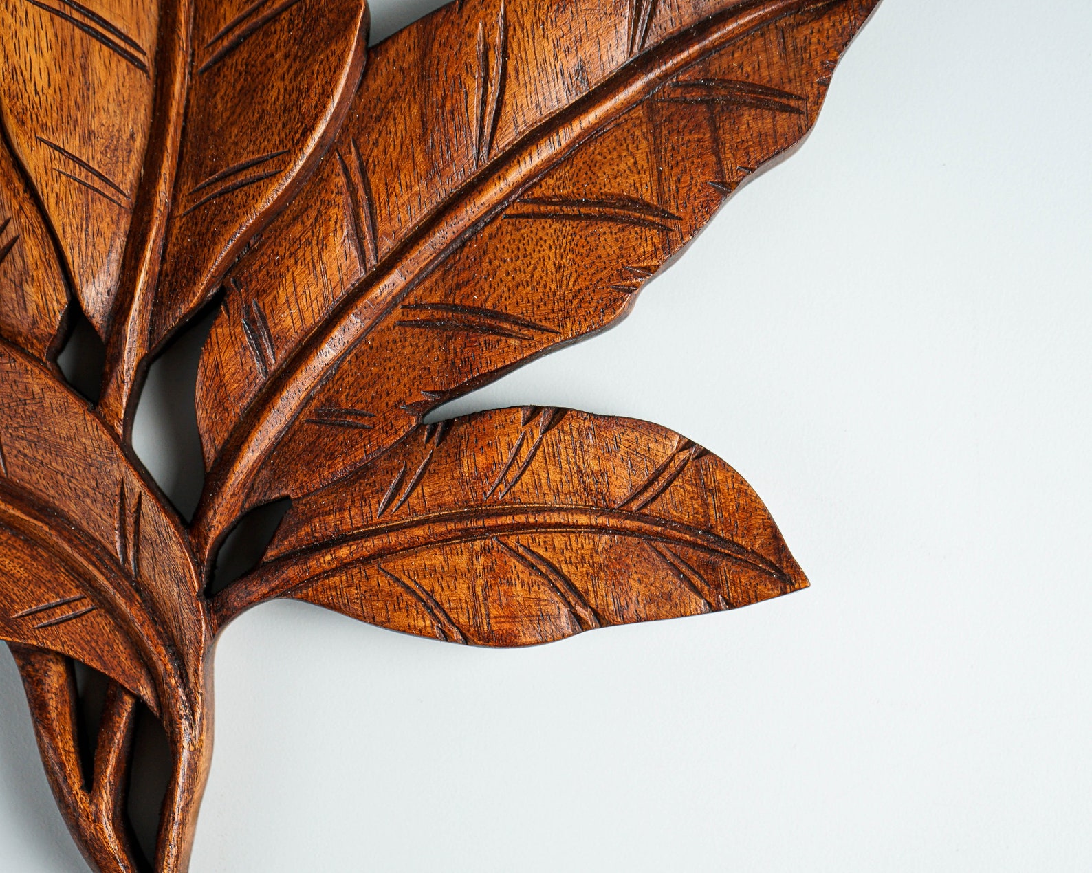 Leaves Wall Decor Wooden Leaf Wall Art Wood Carving Etsy