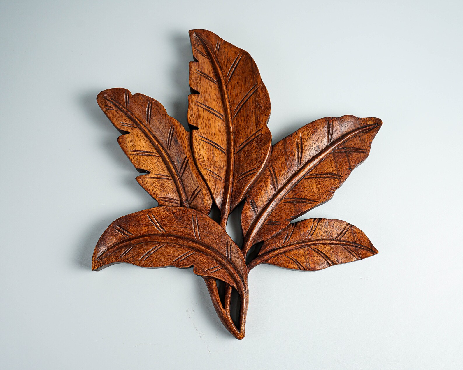 Leaves Wall Decor Wooden Leaf Wall Art Wood Carving Etsy