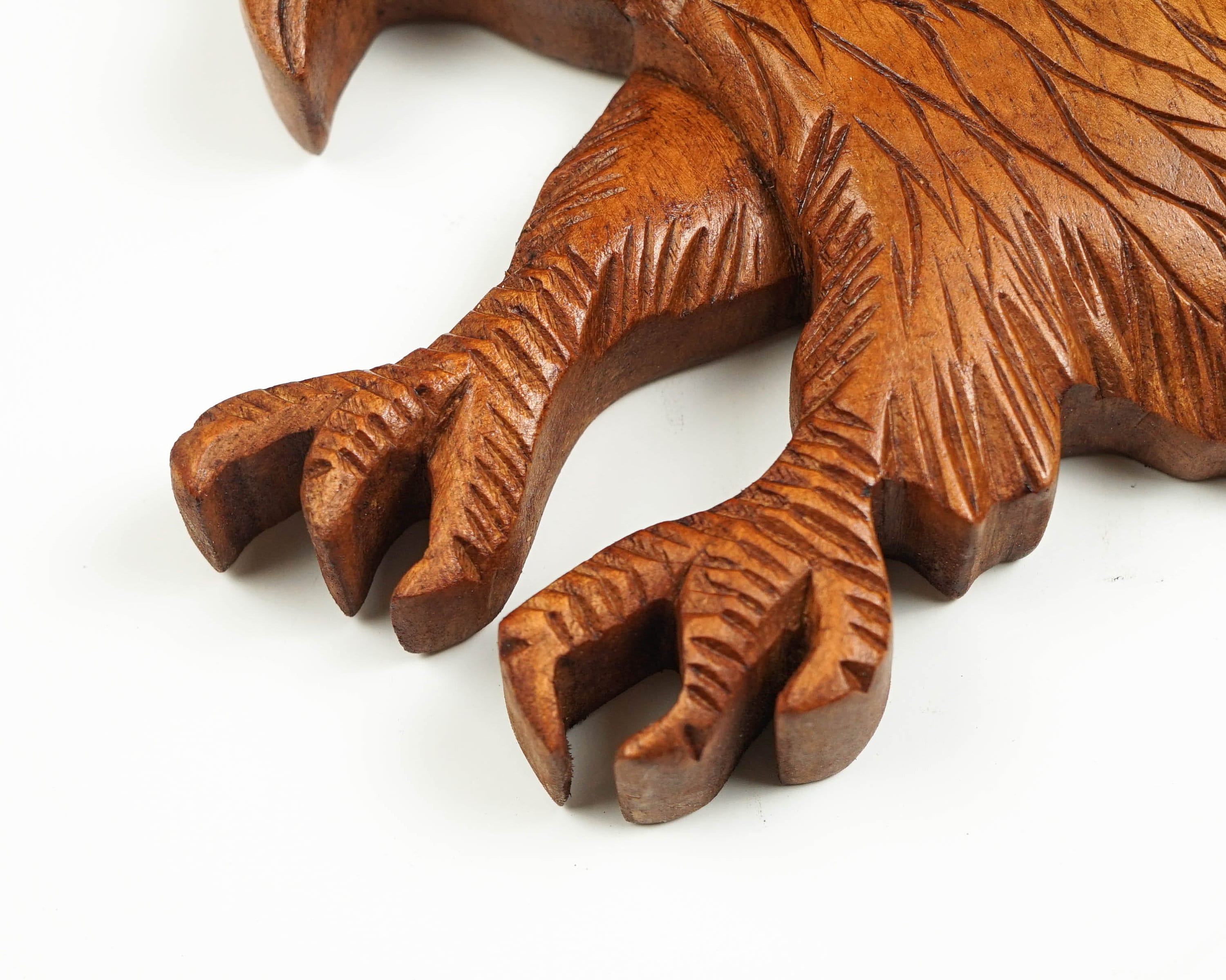 Eagle Wall Art Wooden Bird Statue Unique Sculpture Wood - Etsy