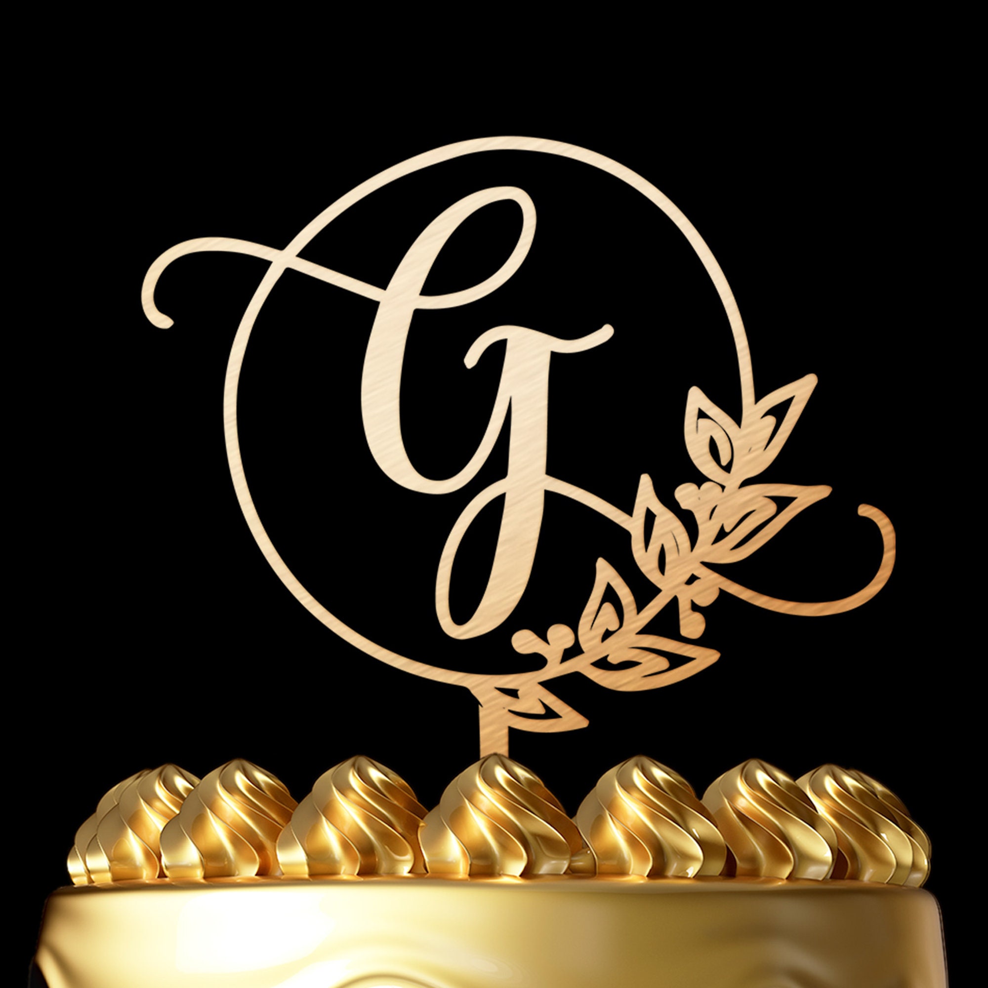 G Cake Topper – Gold