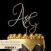 Letter wedding cake toppers Initial cake topper personalised wedding cake toppers wooden cake toppers gold cake topper Gold