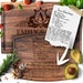 Recipe Cutting Board / Personalized Recipe Cutting Board / Engraved Handwritten Family recipe / Kitchen Decor / Christmas Grandma Gift