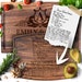 Recipe Cutting Board / Personalized Recipe Cutting Board / Engraved Handwritten Family recipe / Kitchen Decor / Christmas Grandma Gift 