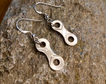 Bicycle Earrings Silver Sterling Cyclists Gift Bicycle Accessory Bicycle Chain