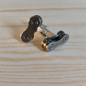 Cufflinks made from bicycle chains, cyclist gift, bicycle accessory, bicycle chain image 10