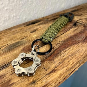 Keyring made of bicycle chains gift idea bicycle keyring cyclist gift bicycle accessory bicycle chain metal pendant