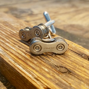 Cufflinks made from bicycle chains, cyclist gift, bicycle accessory, bicycle chain image 7
