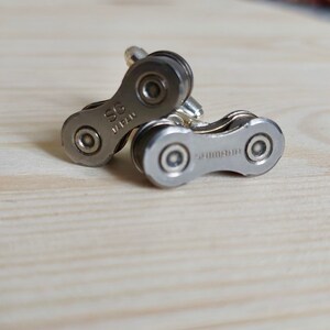 Cufflinks made from bicycle chains, cyclist gift, bicycle accessory, bicycle chain image 9