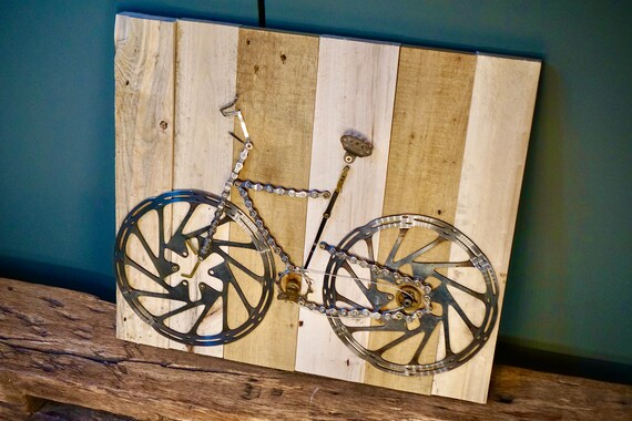 Recycled bicycle art deals