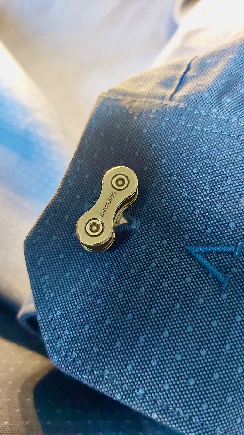 Cufflinks made from bicycle chains, cyclist gift, bicycle accessory, bicycle chain image 6