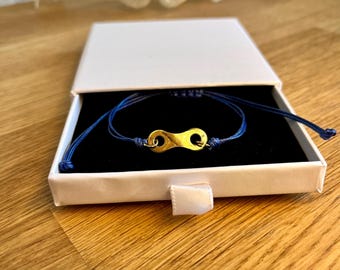 Pulseira Azul/Azul Claro/Rosa Pulseira de Bicicleta com Nó Fecho Deslizante Acessório para Bicicleta Corrente de Bicicleta Presente para Ciclista