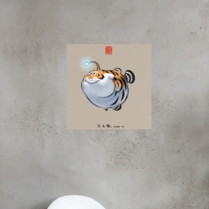 Fat Tiger Can be Everything, Fish Version - Art Print