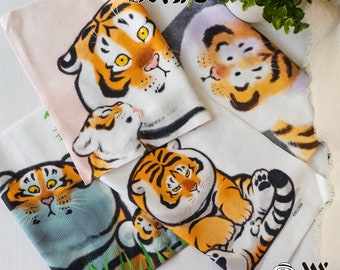 Fat Tiger Small Towel , 4 Styles , Bu2ma