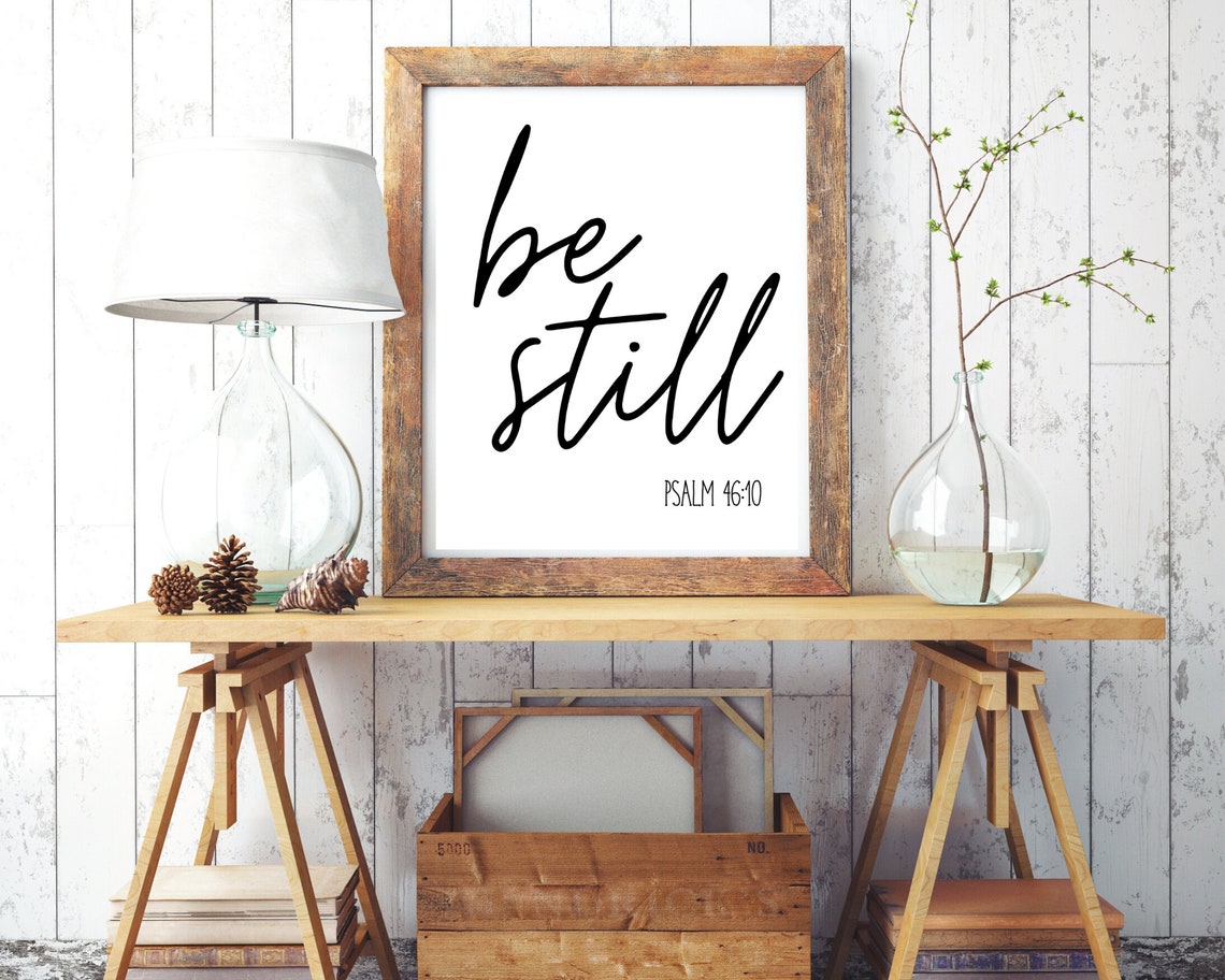 Be Still Printable Wall Art Printable Christian Quote | Etsy