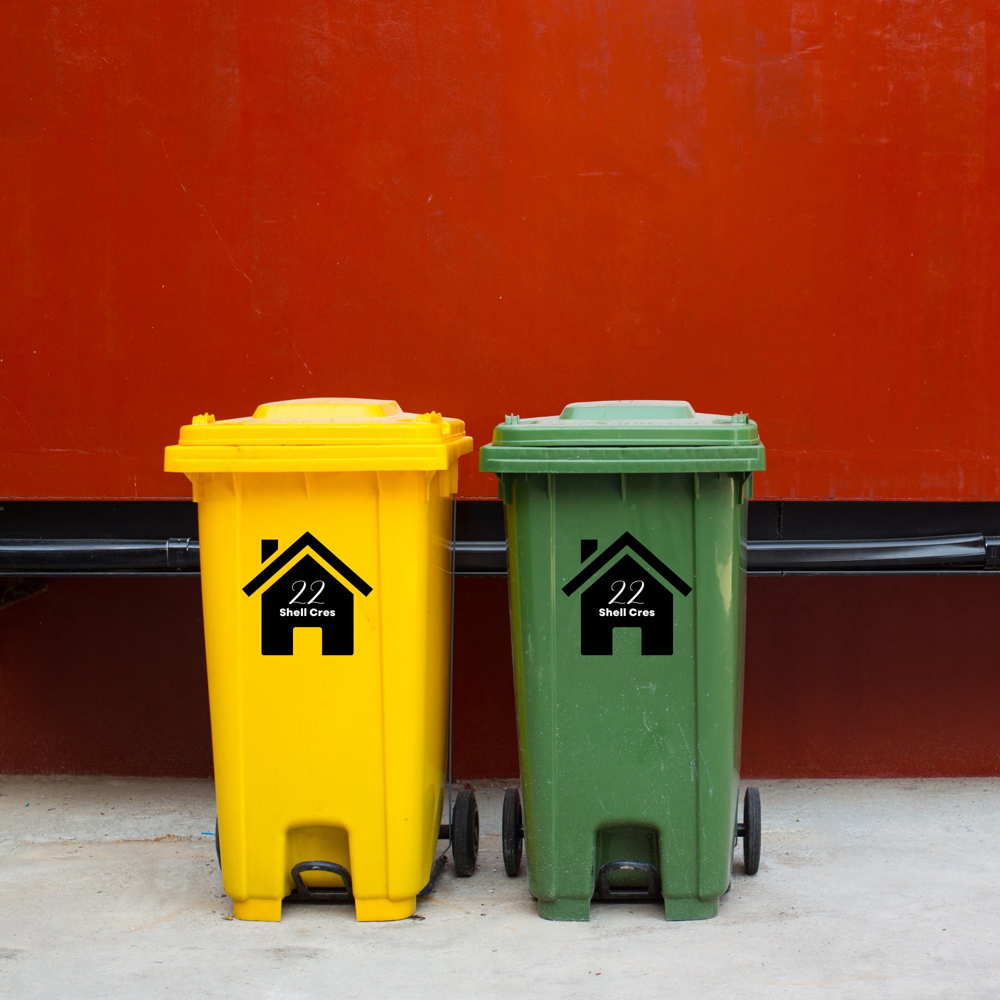 Custom Wheelie Bin Stickers Easy , Sticker for Bin , House Numbers