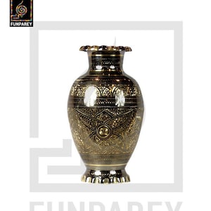 Handmade Decorative Brass Vase Heavy Wedge