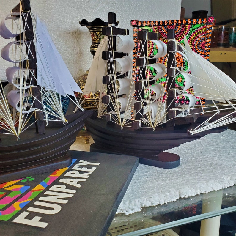 Handmade Wooden Sailing Ship Model (medium) 18/13 - Etsy Australia