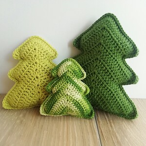 Set gehaakte kerstboom: zachtgroen kerstversiering