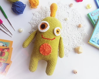 Cotton monster toy for child / birthday gift idea / crochet soft toy for boy or girl birthday gift