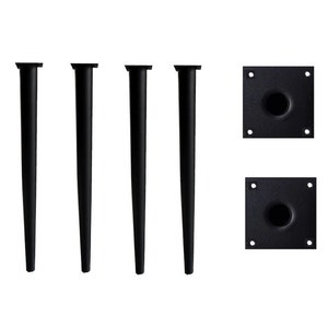 Juego de 4, pata de mesa de metal, pata de acero, decoración del hogar, decoración de la oficina, pata de mesa de metal, pata de mesa negra, pata de mesa blanca, mesa de comedor, pata de muebles