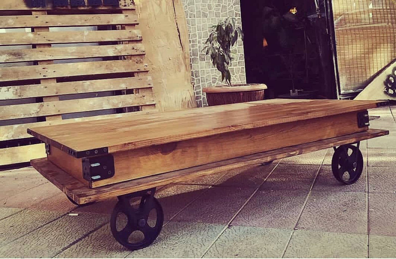 Set of 4, Table Casters, Rustic Table Casters, Retro Caster Wheels