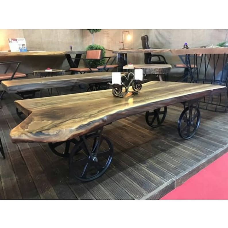 Set of 4, Table Casters, Rustic Table Casters, Retro Caster Wheels