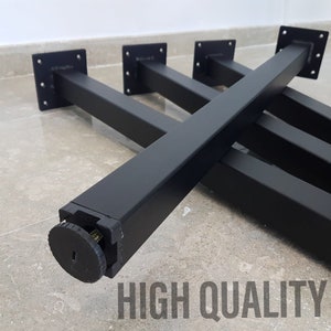 Set of 4, Metal Table Leg, Bench leg, Steel leg, Adjustable Feet, Home decor, Office decor, Wholesale table leg, Black table leg, metal leg
