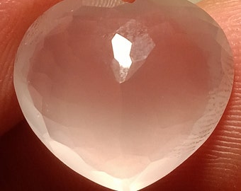 12.08 Carat Natural Rose Quartz Heart Shape Gemstone