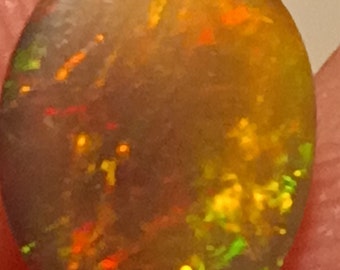 0.72 Carat Natural Opal Crystal Carbocon Extremely Bright Colors