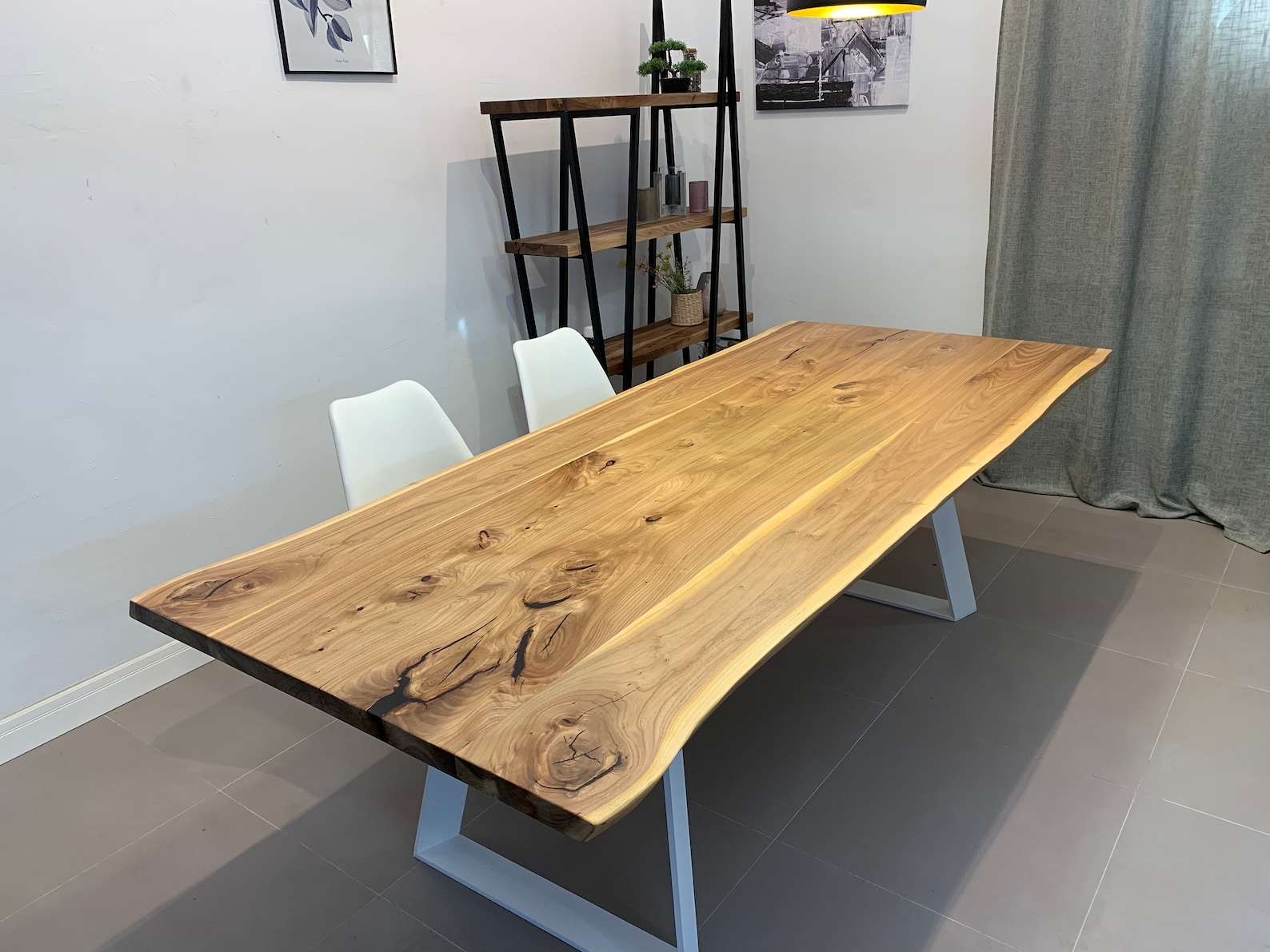 Table à Manger Ronde En Orme Massif - 120 Cm De Diamètre, Hauteur 90 Cm, Neuve