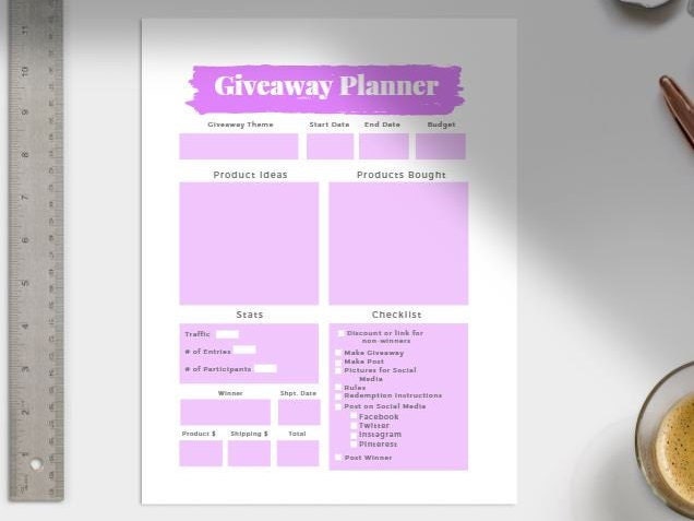 Printable Blog Planner, 18 Sheet Blogging Organizer (instant Download ...