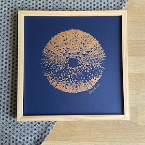 Handmade Linoprint - The Sea Urchin - Linocut-Original Gift-Contemporary Art-Home decor-Limited edition