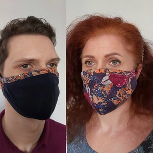 Download Colorful Washable Fabric Face Mask 70s Print Rainbow Etsy PSD Mockup Templates
