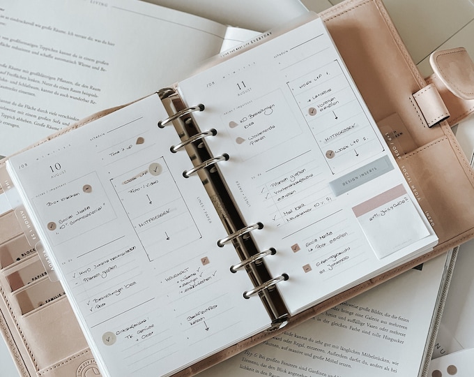 A5 Size - Printable Dated Daily Planner Inserts - Jan to Dec, Minimal ...