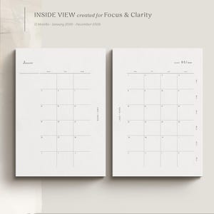 A5 Monthly Planner Inserts 2026 | Monthly Overview | Printable PDF ...