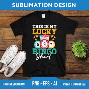 This Is My Lucky Bingo Shirt PNG EPS AI - Digital Download - Bingo Squad Png, Bingo Gift, Bingo Lover Png, Bingo Game Png