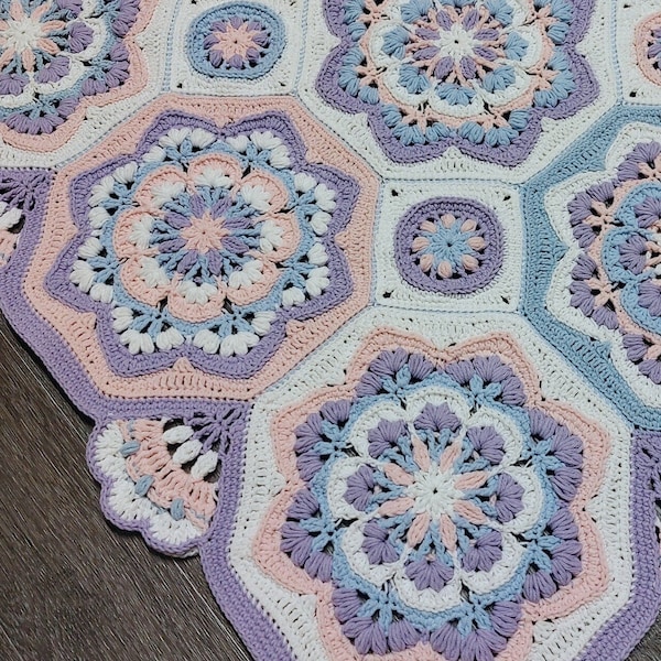 FANFARE Crochet Blanket Pattern: Octagons and Squares (PDF Pattern)
