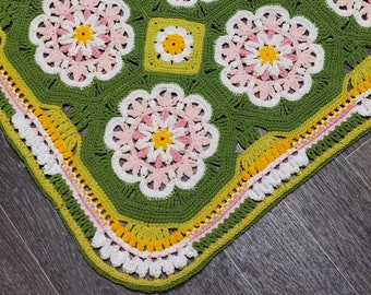 Valley of Flowers Crochet Blanket Pattern: Octagons and Squares (PDF Pattern)
