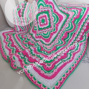 Crochet Blanket Pattern PDF: Vintage Inspired Homecoming Blanket