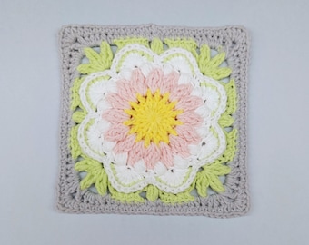 Crochet Floral Square Pattern: Blanket/Bag (PDF Pattern)