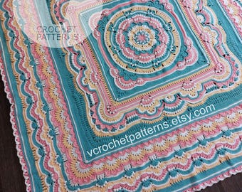 Wishful Dreams Crochet Blanket Pattern: Vintage Vibe Photo Tutorial (PDF)