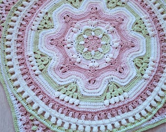 Crochet Virgo Mandala Square Pattern, 12 Treasures of the Zodiac CAL (PDF Pattern)