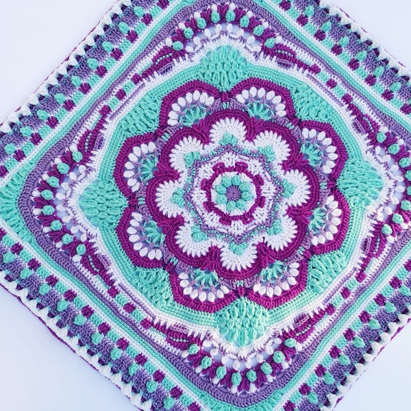 Crochet baby blanket pattern pdf file HERITAGE baby blanket pattern photo tutorial girl blanket pattern