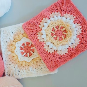 Crochet Floral Granny Square Pattern: Blanket/Bag (PDF Pattern)