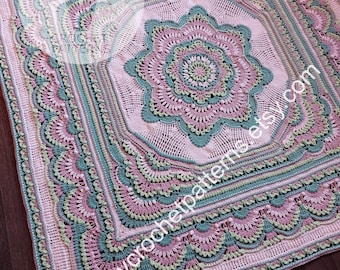 Glorious Garden Crochet Blanket Pattern: Vintage Vibe Photo Tutorial (PDF Pattern)