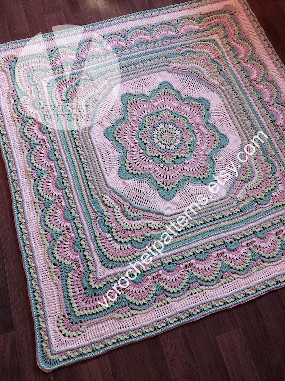 Glorious Garden Crochet Blanket Pattern: Vintage Vibe Photo Tutorial (PDF Pattern)