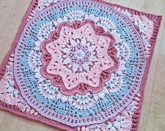 Crochet Libra Mandala Square Pattern, 12 Treasures of the Zodiac CAL (PDF Pattern)