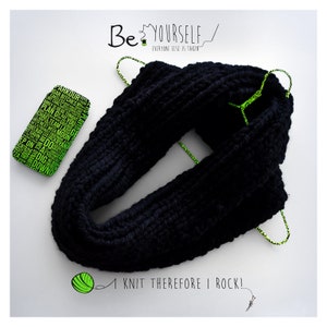Hand Knitted Wool Cowl Neck Scarf | Chunky Infinity Scarf | Cozy Wool Neck Warmer | Knit Tube Scarf | Soft Winter Cowl for Women & Men