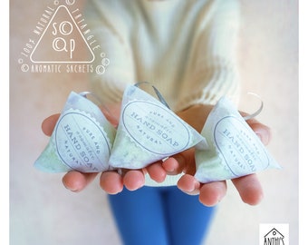 Triangle Soap Beutel Set | Natürlicher Raum- & Schubladenduft