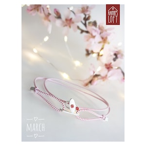 Griechischer Marsch Armband | Martis griechisches Armband | Rot und Weiß Unisex Armband | Frühling Schmuck | Martakia Armbänder | Griechischer Schmuck